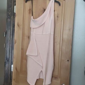 Stunning Elegant mauve one shoulder bandage dress